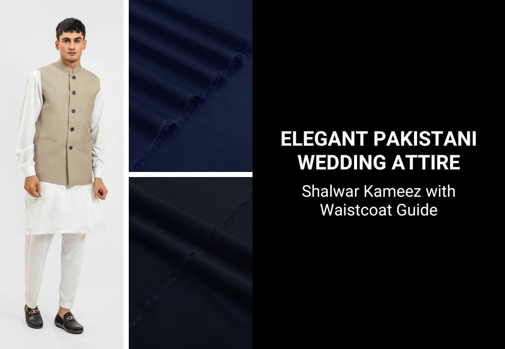 Elegant Pakistani Wedding Attire: Shalwar Kameez with Waistcoat Guide