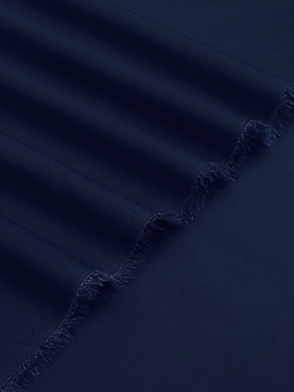 Navy Blue Stretch Cotton Shalwar Kameez Fabric