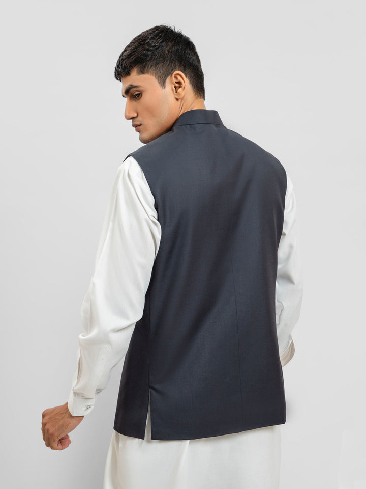 Charcoal Grey Formal Waistcoat Brumano Pakistan