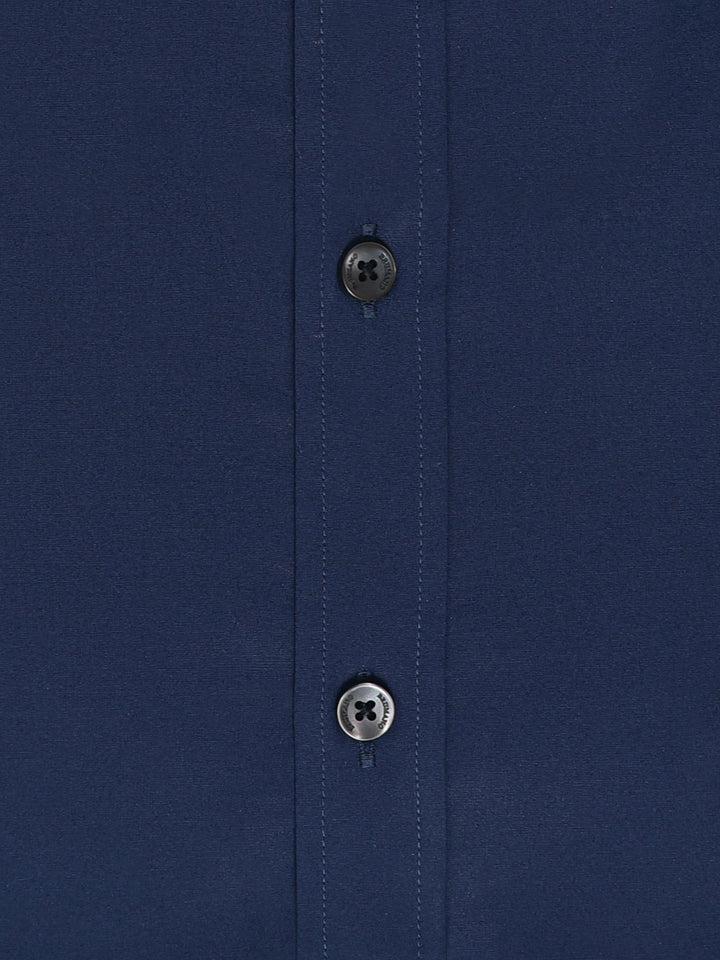 Navy Blue Button Down Shirt With Collar Detailing Brumano Pakistan