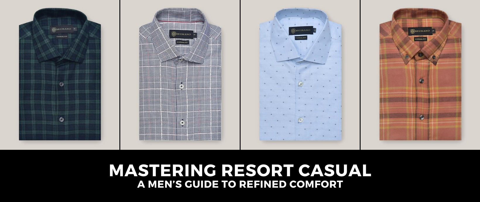 Resort casual attire on sale men