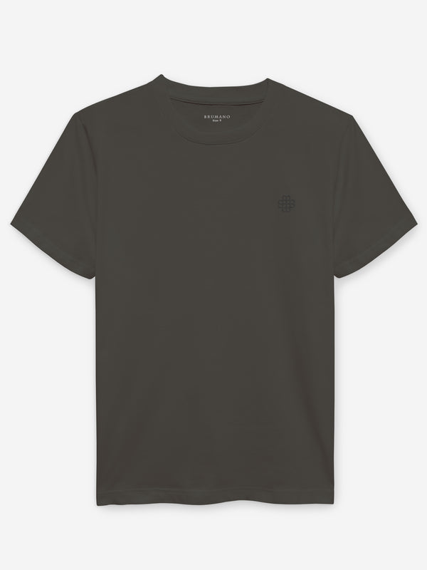 Brown 100% Combed Cotton Crew Neck T-Shirt