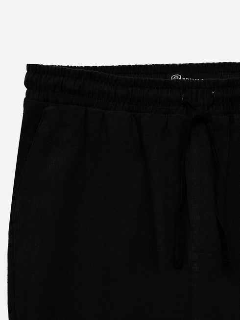 Black Wrinkled Light Weight Cotton Pajama