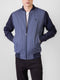 Navy Blue Striped Light Weight Bomber Jacket