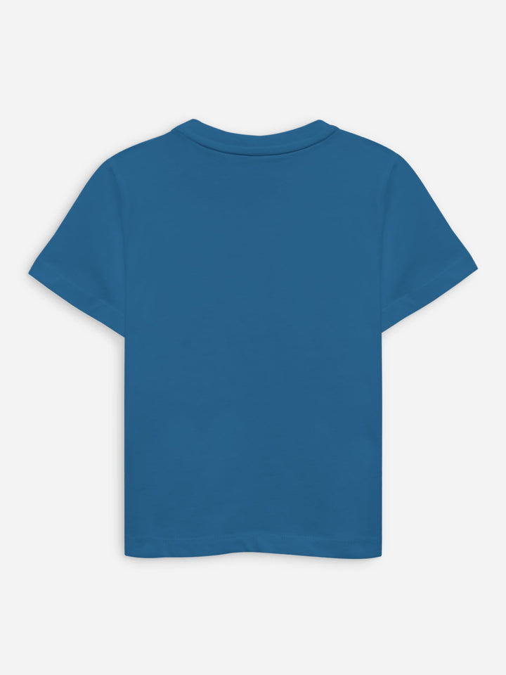 Teal Blue 100% Cotton Casual Tee
