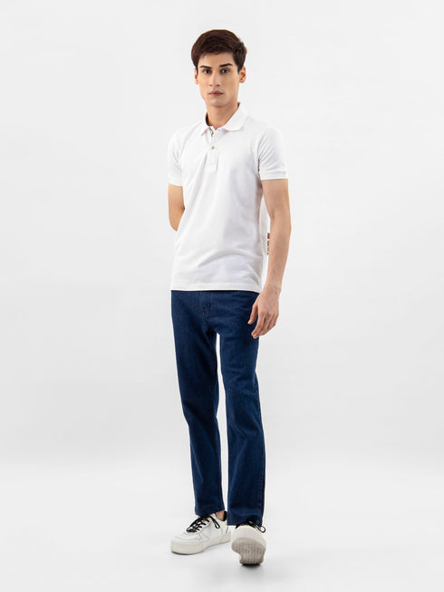 White 100% Cotton Basic Polo