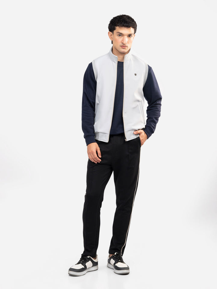 Ash-Grey-Sleeveless-Zipper-Jacket - Essential-Brumano-Pakistan