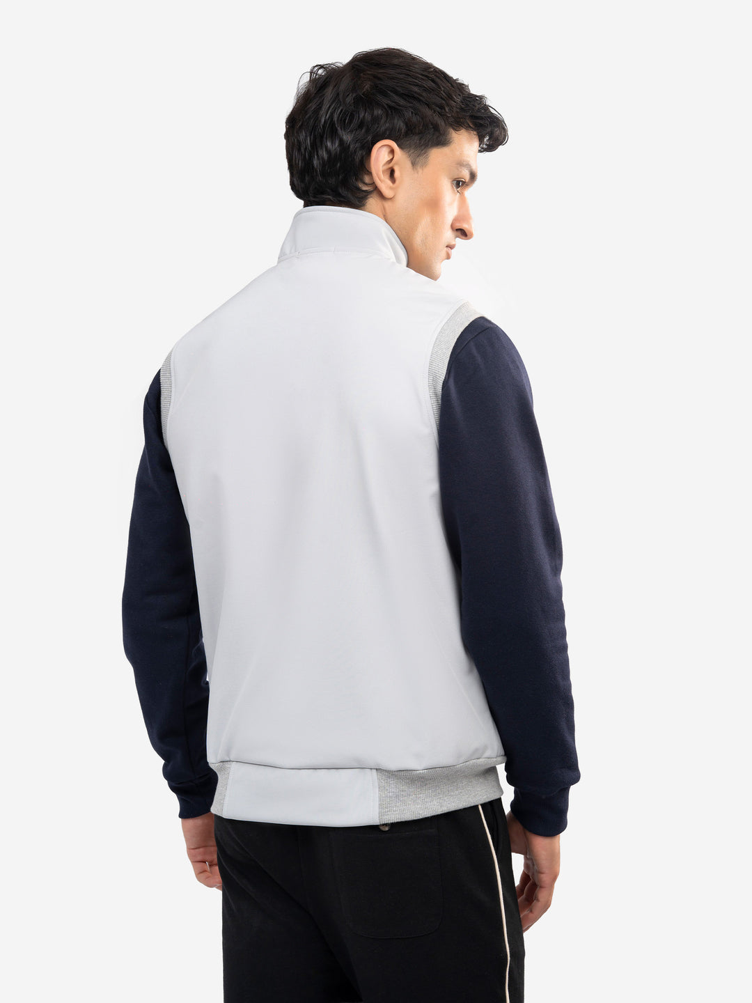 Ash-Grey-Sleeveless-Zipper-Jacket - Essential-Brumano-Pakistan