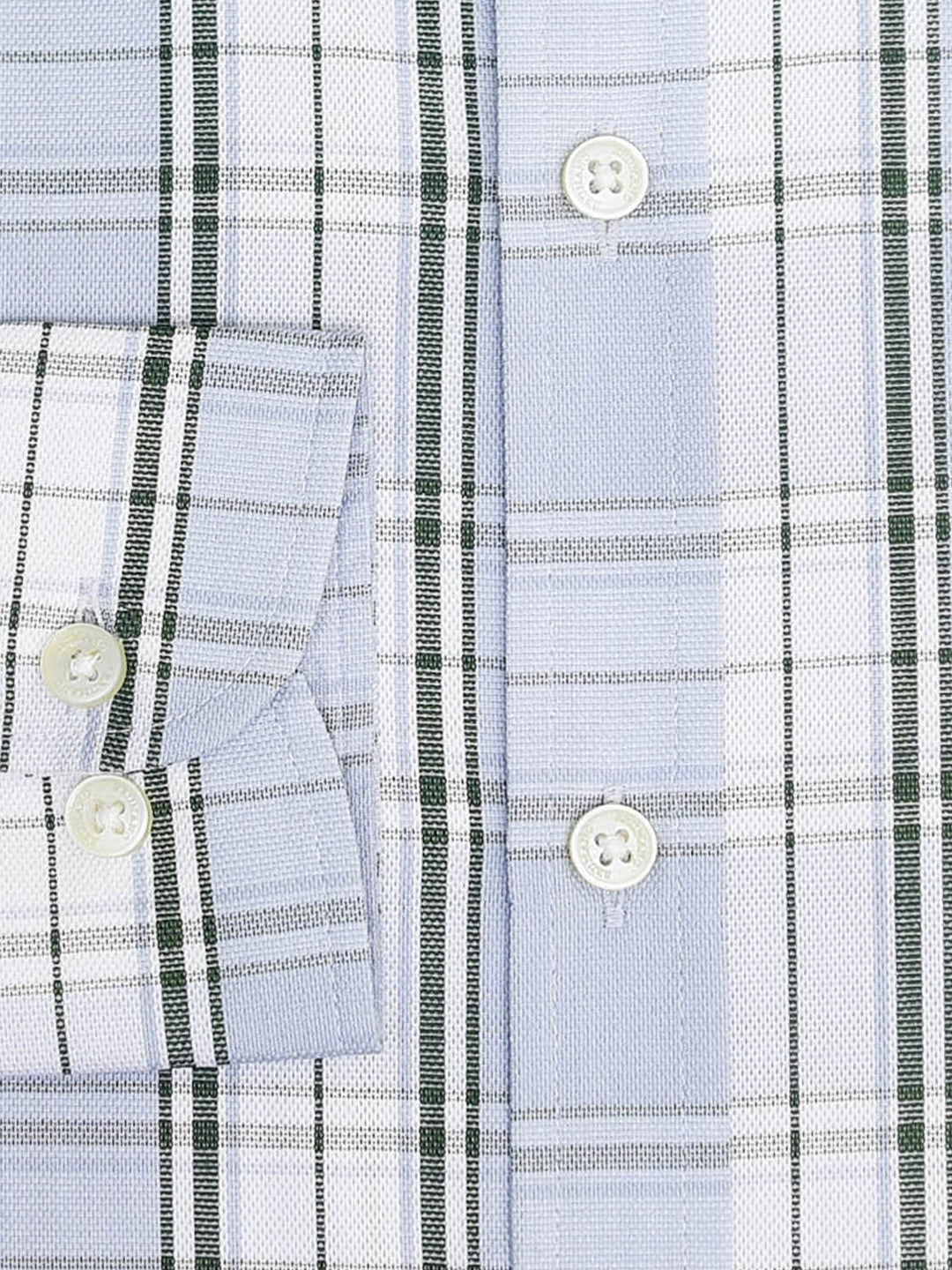 Ash Blue Large Checkered Button Down Shirt - Luxe