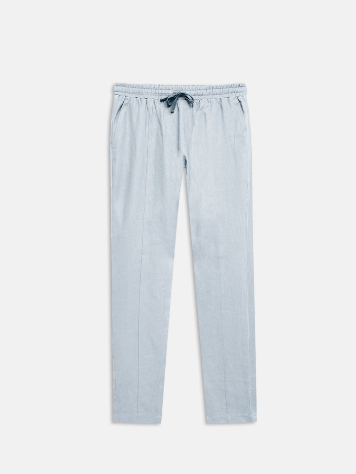 Ash Blue Linen Blended Casual Pajama