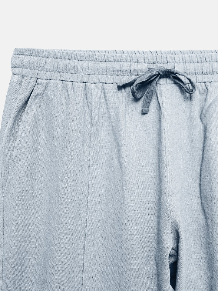Close up image of Ash Blue Linen Blended Casual Pajama
