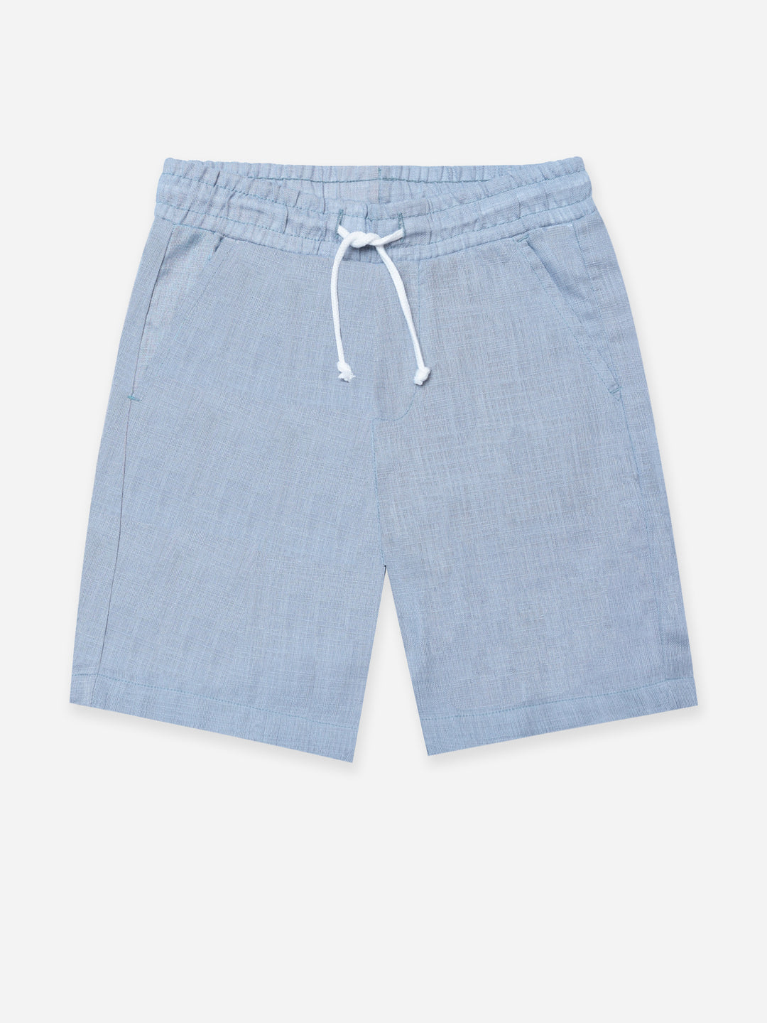 Ash Blue Linen Casual Shorts - Junior