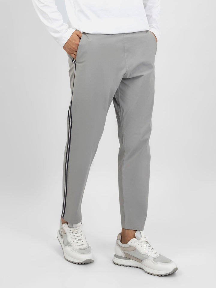 Ash Grey Pajama With Contrasting Detailing — Brumano Pakistan
