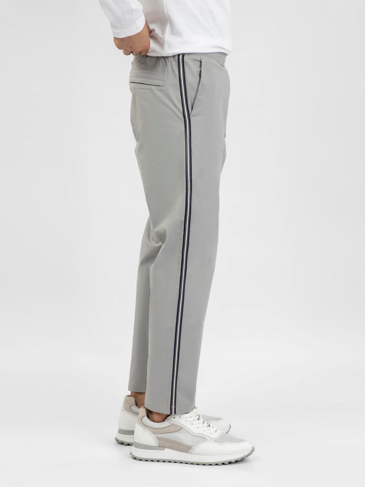 Ash Grey Pajama With Contrasting Detailing detail view — Brumano Pakistan