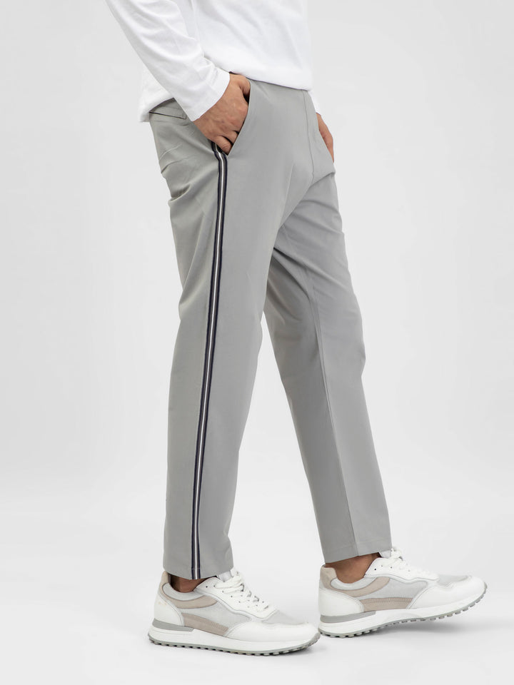 Ash Grey Pajama With Contrasting Detailing flat lay — Brumano Pakistan
