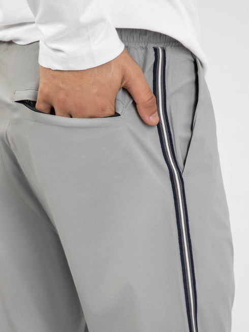 Ash Grey Pajama With Contrasting Detailing