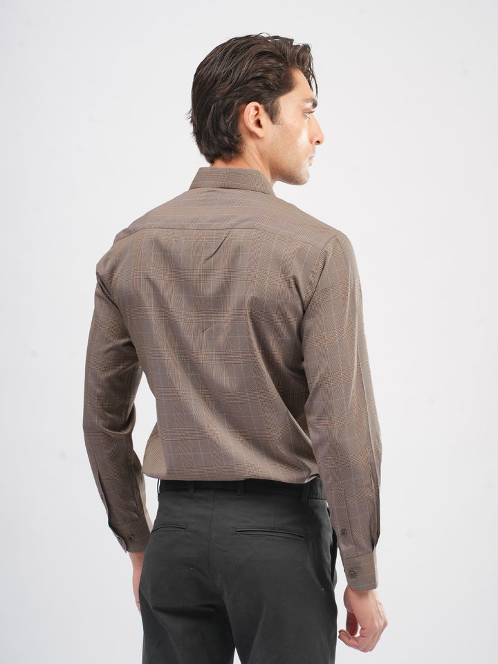 Auburn Brown Tartan Plaid Shirt