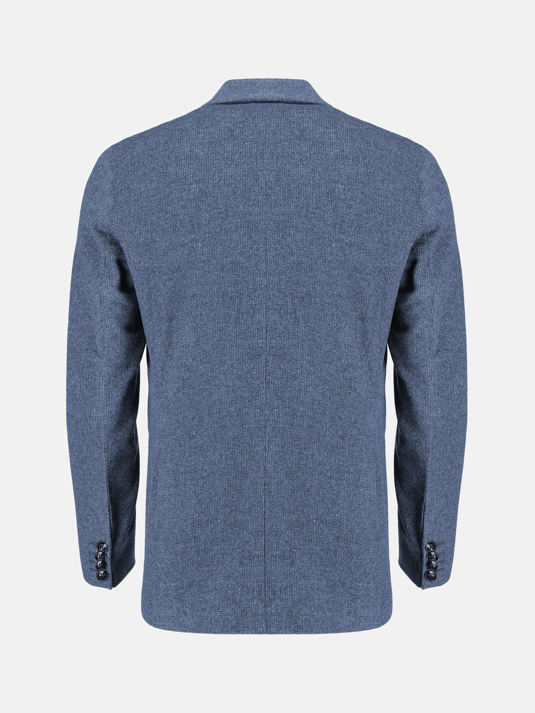 Blue Micro Gingham Wool & Cashmere Blended Blazer - Sartoria