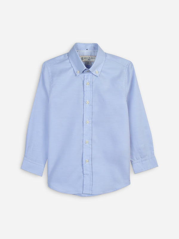 Basic Blue Oxford Long Sleeve Casual Shirt Brumano Pakistan