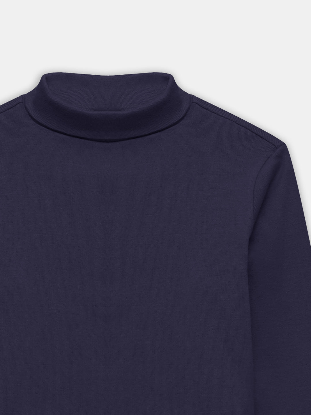 Navy Blue High Neck With Long Sleeves - Unisex