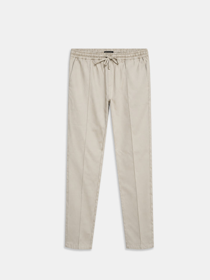 Beige Twill Casual Fit Pajama