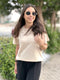 Beige 100% Cotton Basic Tee - Women