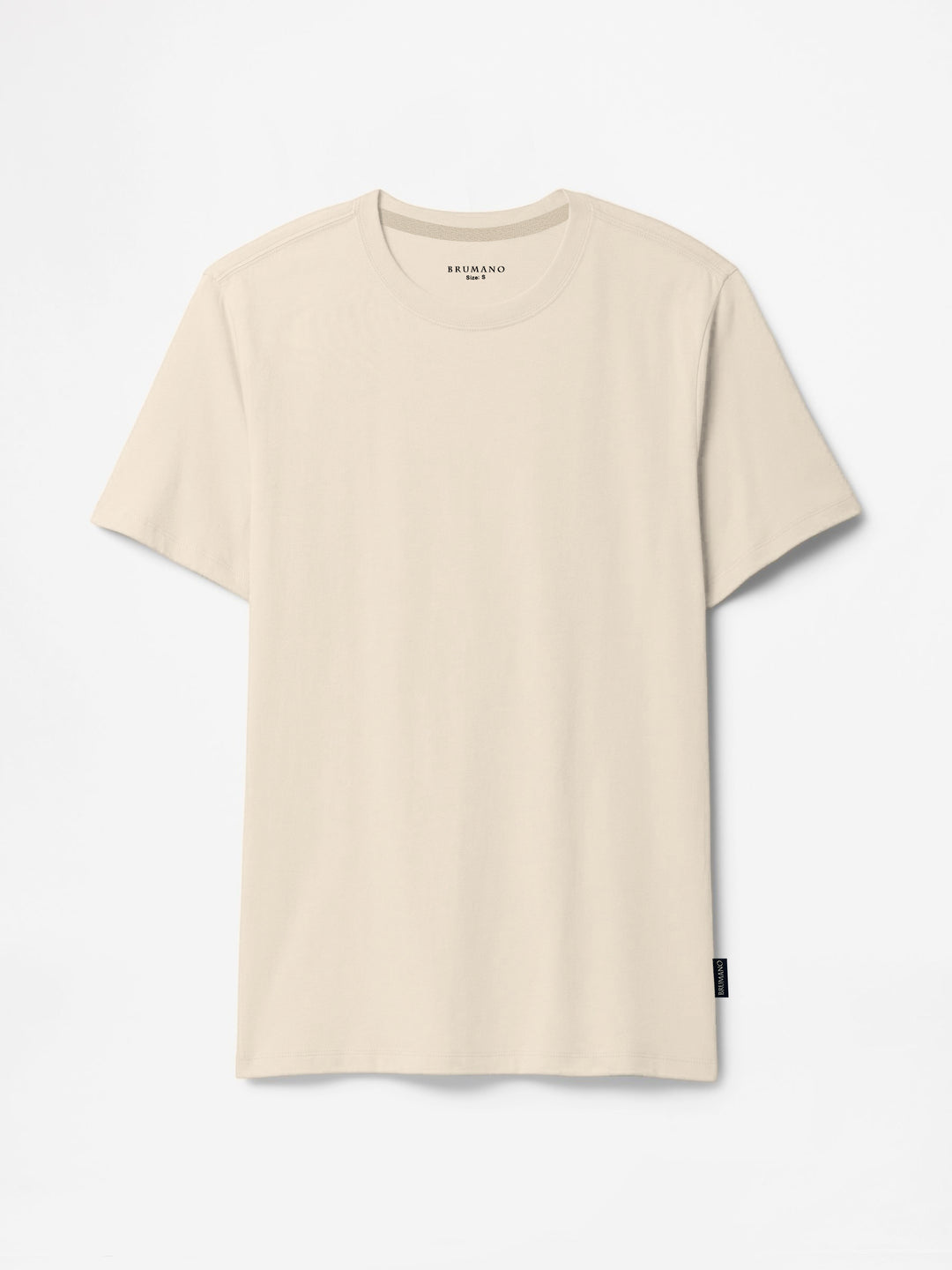 Beige 100% Cotton Basic Tee - Women