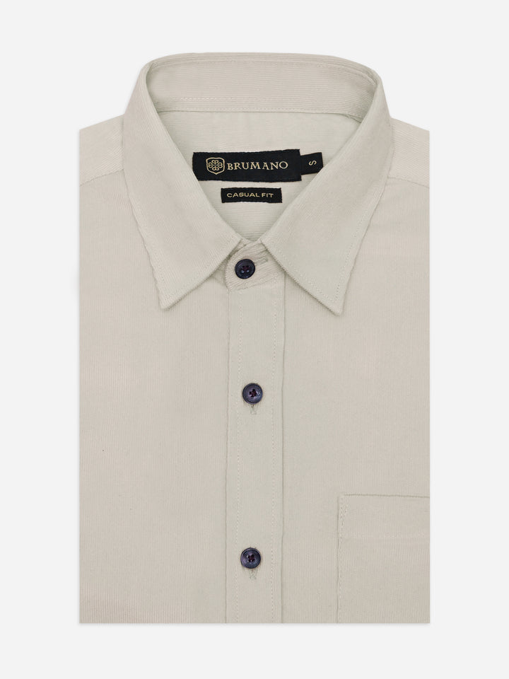 Beige Corduroy Shirt