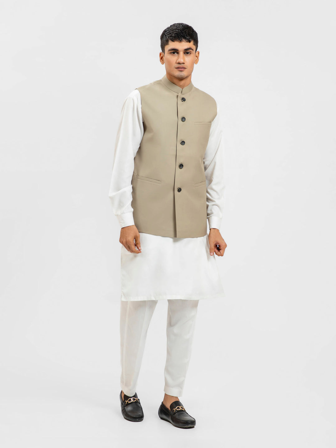 Beige Formal Waistcoat Brumano Pakistan