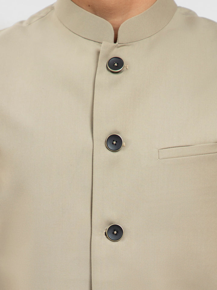 Beige Formal Waistcoat Brumano Pakistan
