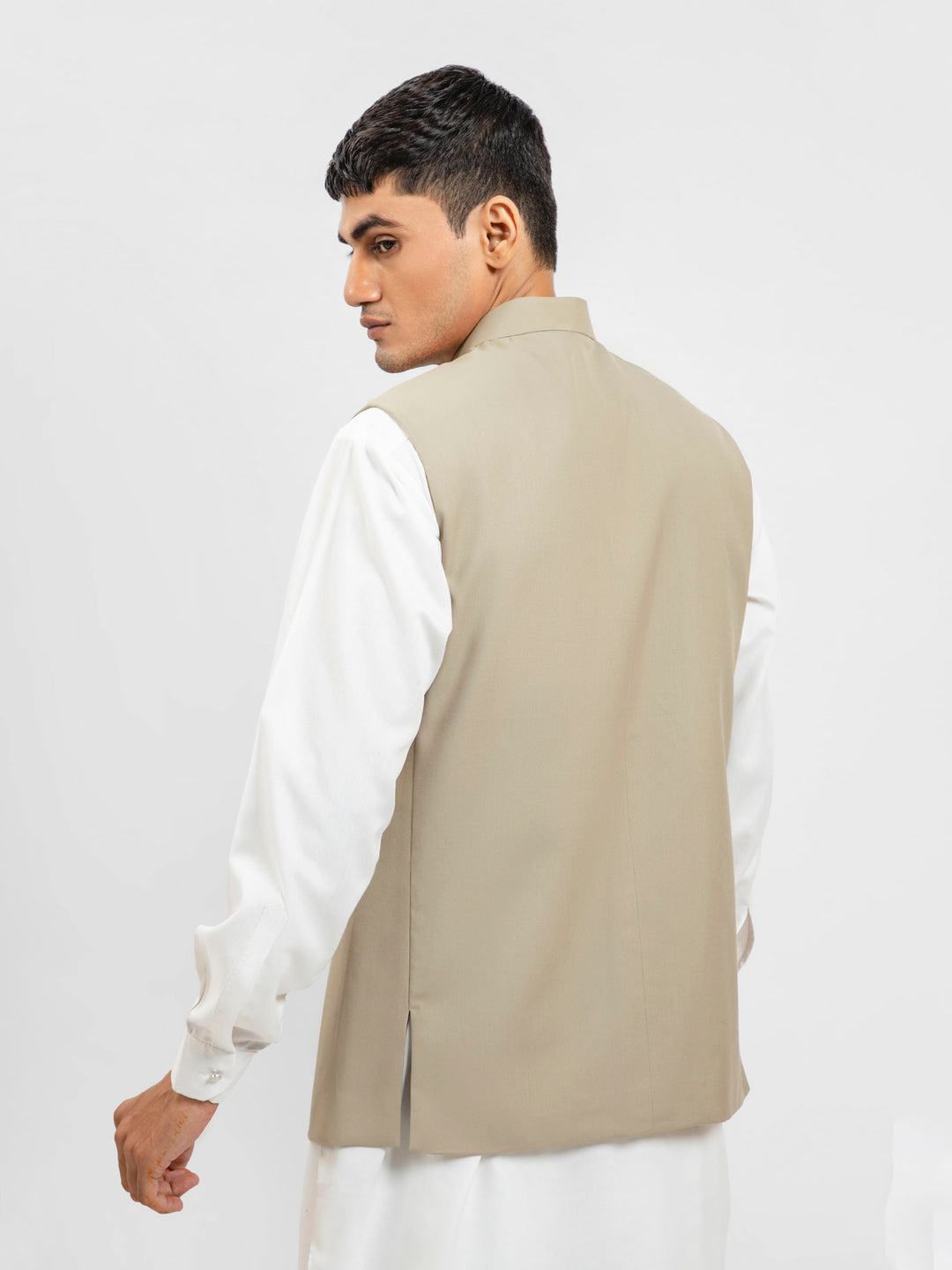 Beige Formal Waistcoat Brumano Pakistan
