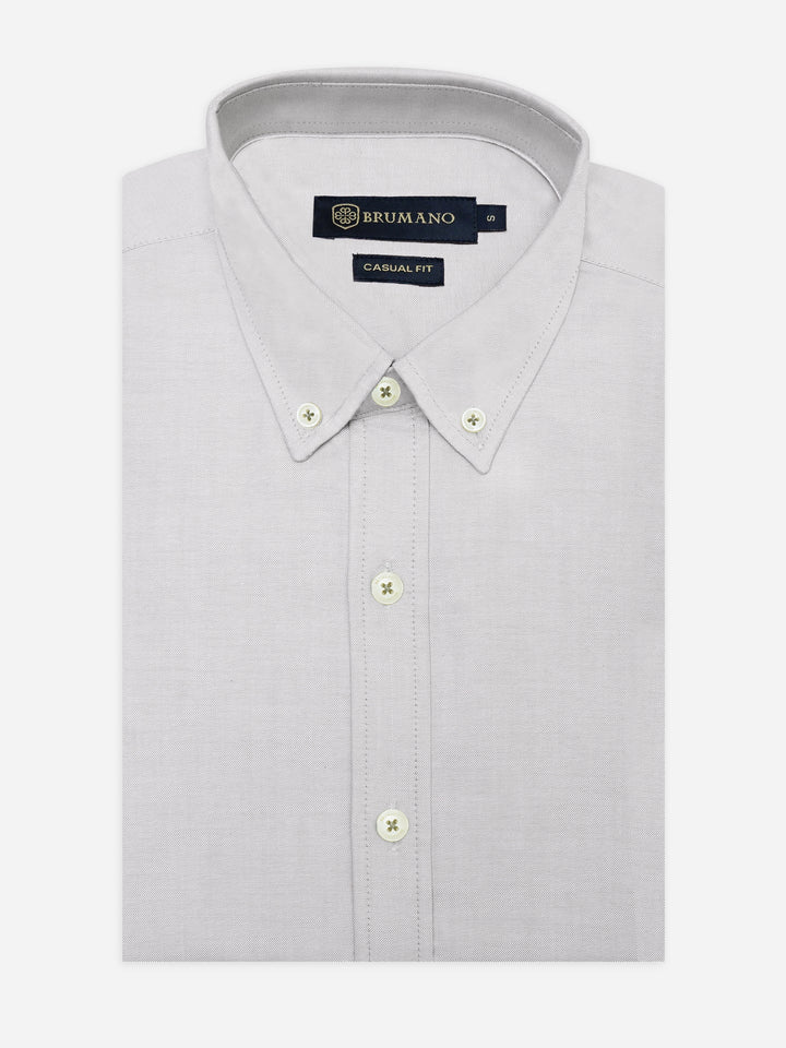 Beige Oxford Button Down Shirt