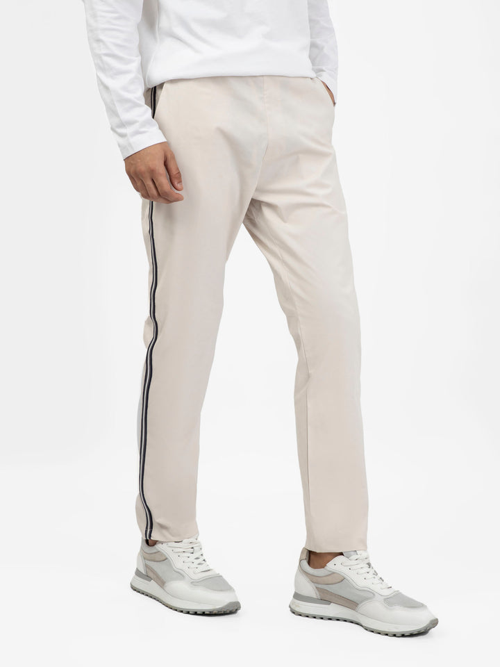 Beige Pajama With Contrasting Detailing — Brumano Pakistan