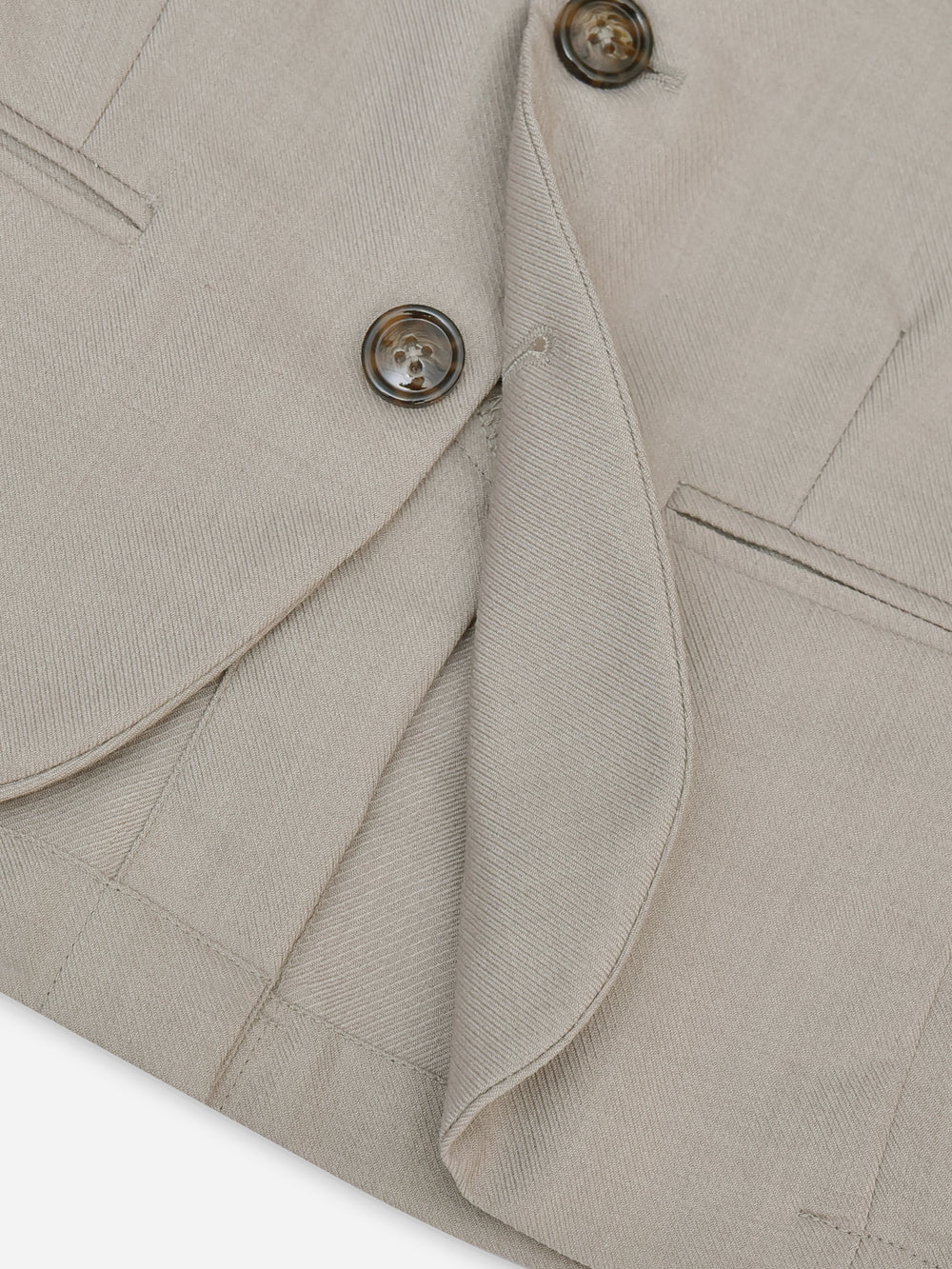 Beige Self Textured Kids Casual Blazer