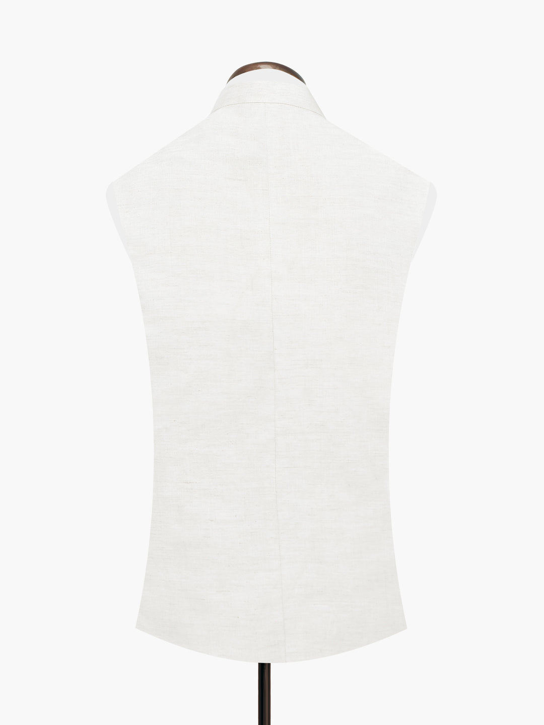 Beige Structured Waistcoat With Golden Buttons - Sartoria