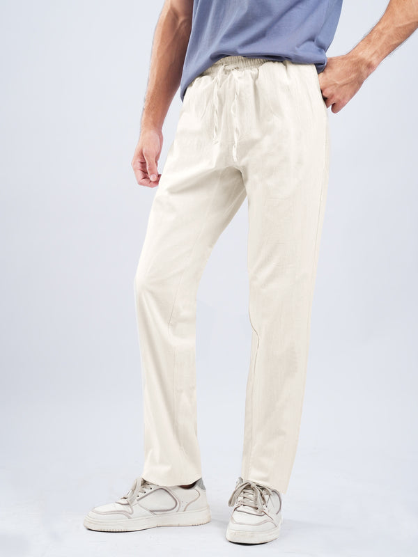Beige Wrinkled Light Weight Cotton Pajama