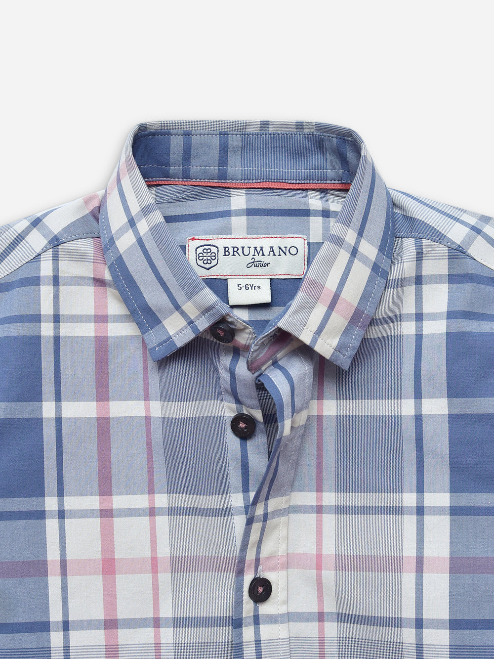 Beige & Blue Large Checkered Casual Shirt