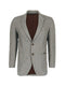 Beige & Grey Gingham Wool & Cashmere Blended Blazer - Sartoria