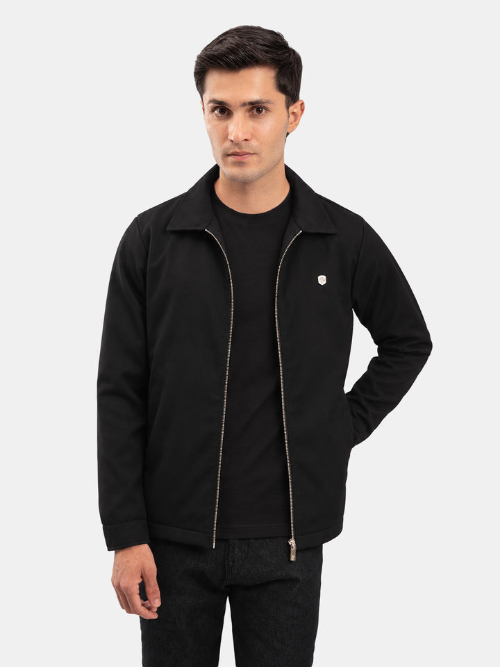 Black Casual Collar Everyday Jacket