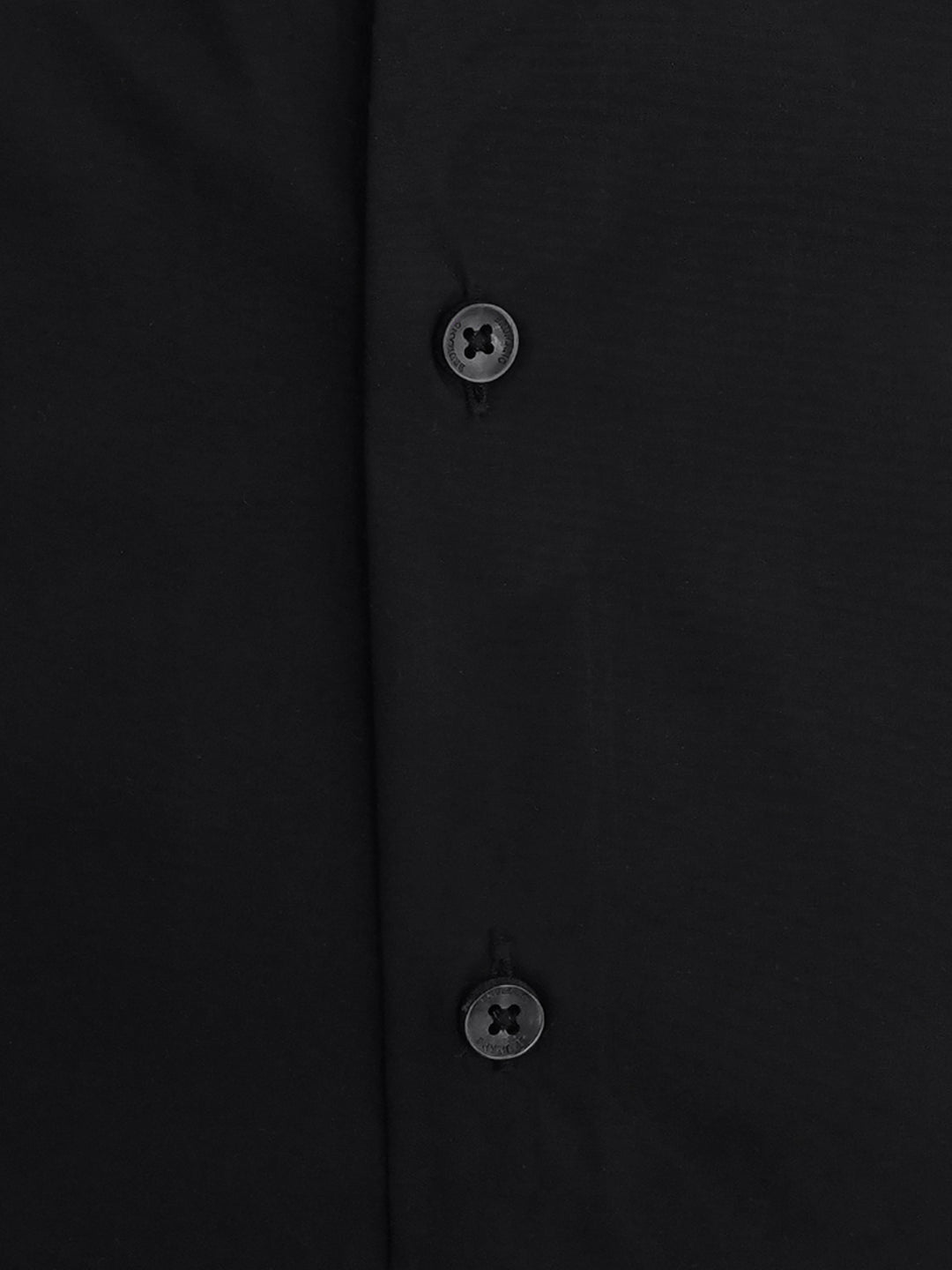 Close up of black cotton blend satin fabric texture