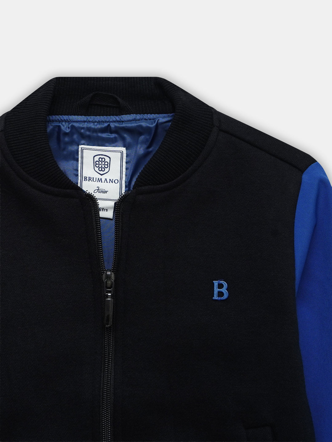Black & Blue Casual Bomber Jacket - Junior