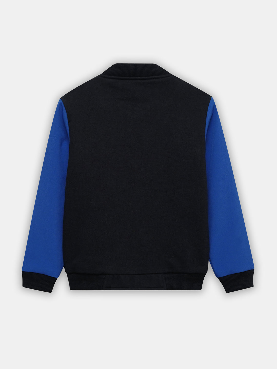 Black & Blue Casual Bomber Jacket - Junior