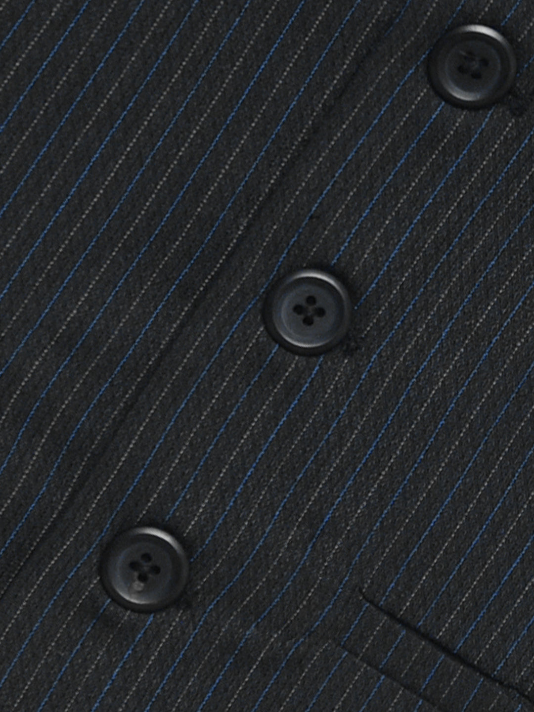 Black & Blue Structured Formal Vest With Bow - Junior