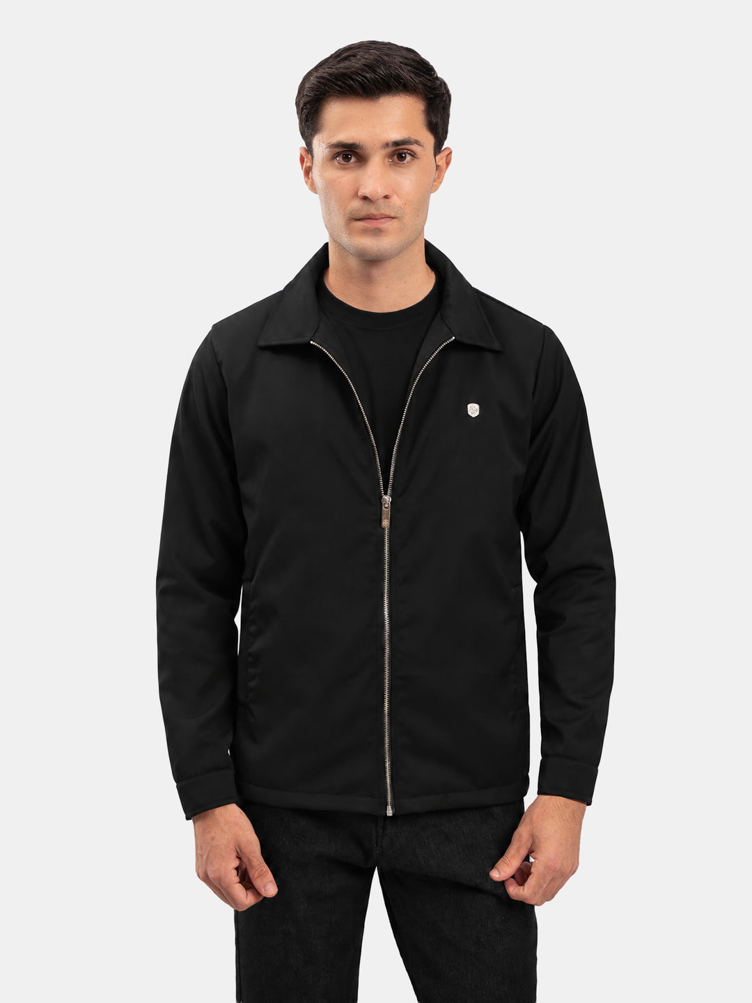 Black Casual Collar Everyday Jacket