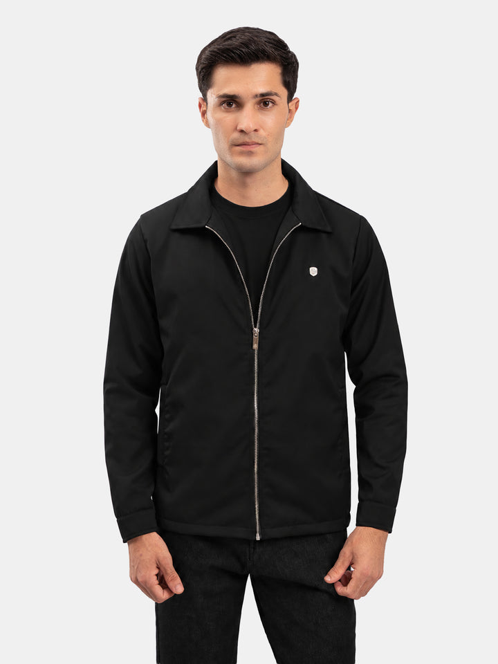 Black Casual Collar Everyday Jacket