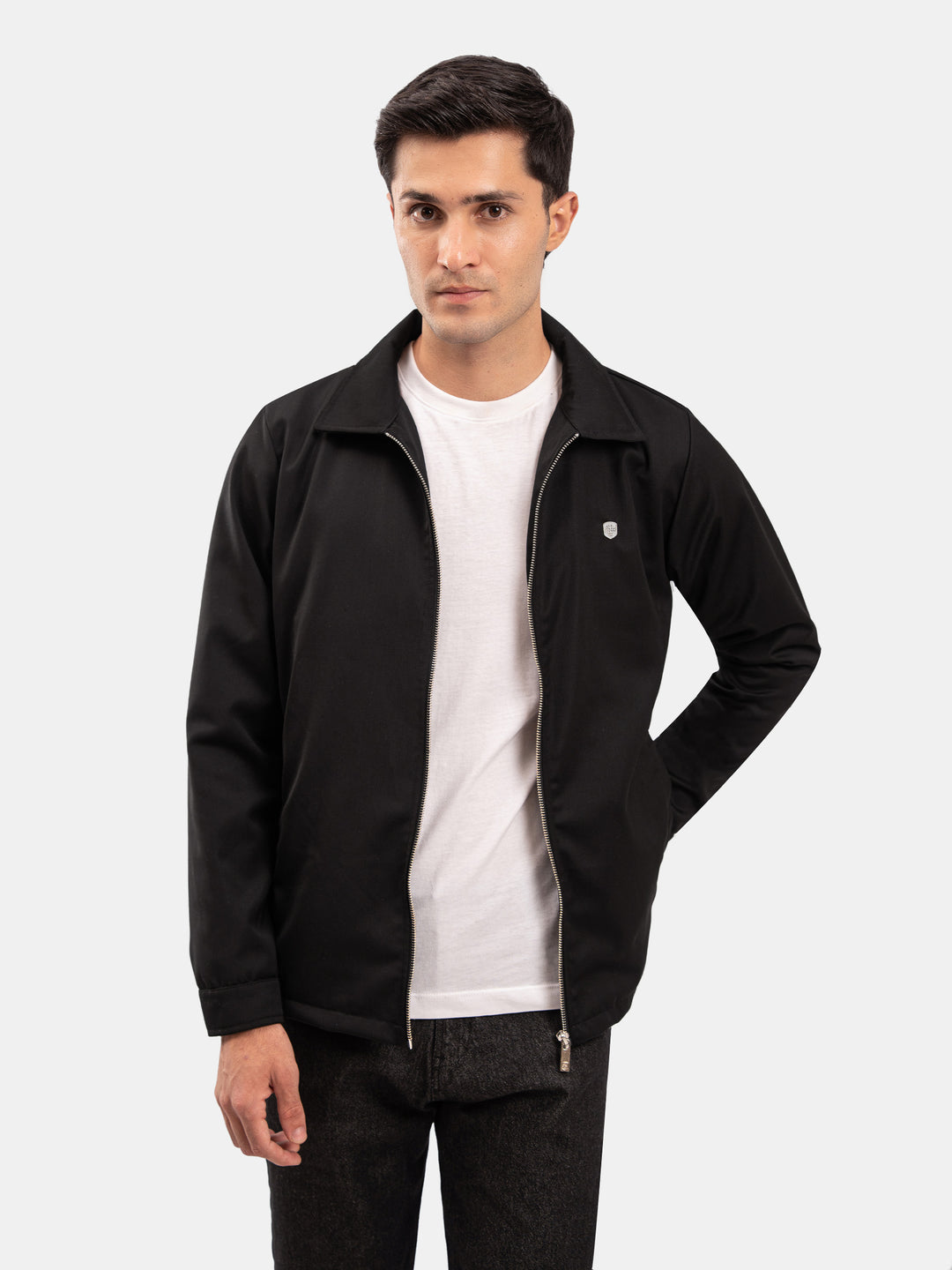Black Casual Collar Everyday Jacket