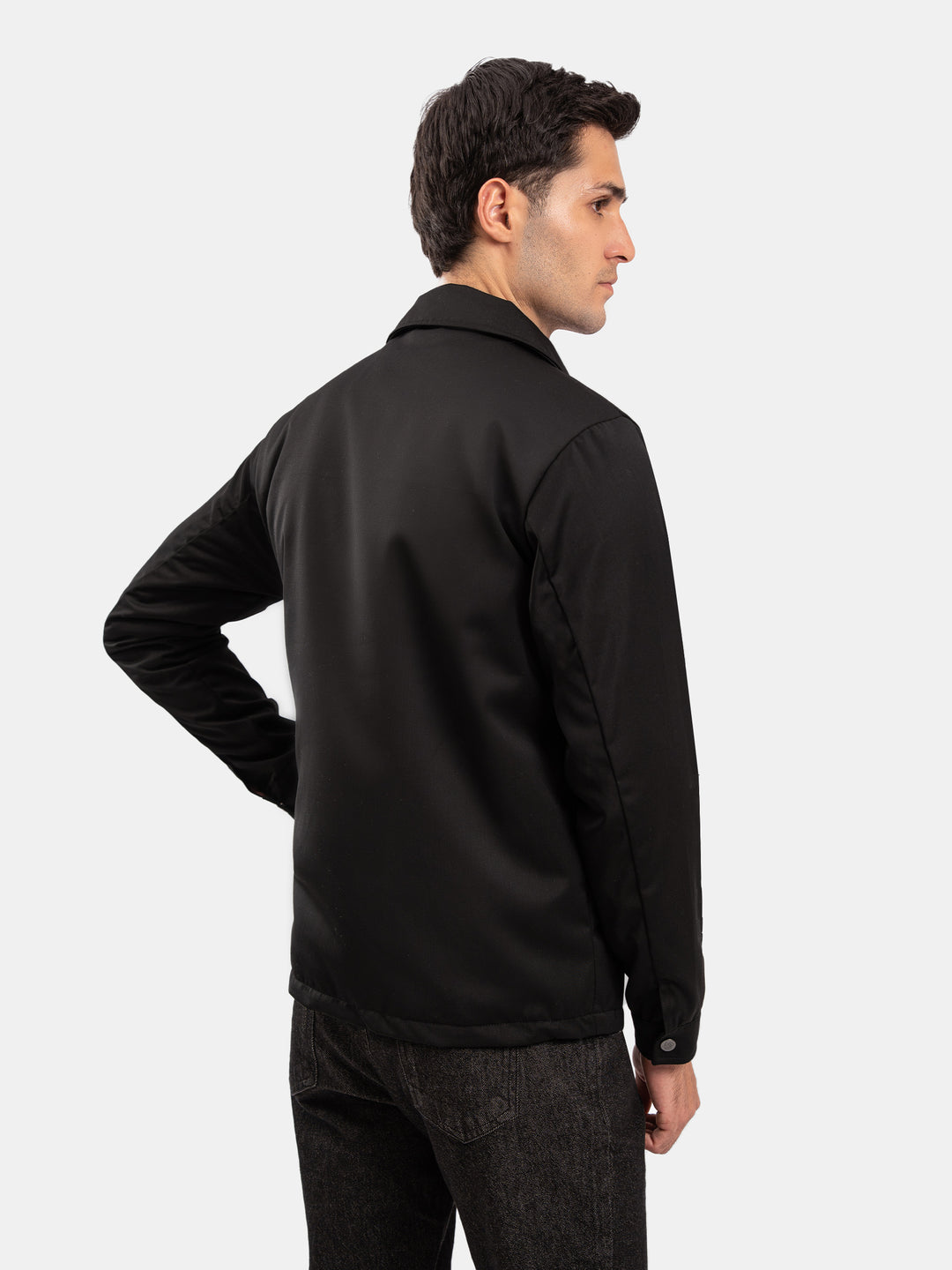 Black Casual Collar Everyday Jacket