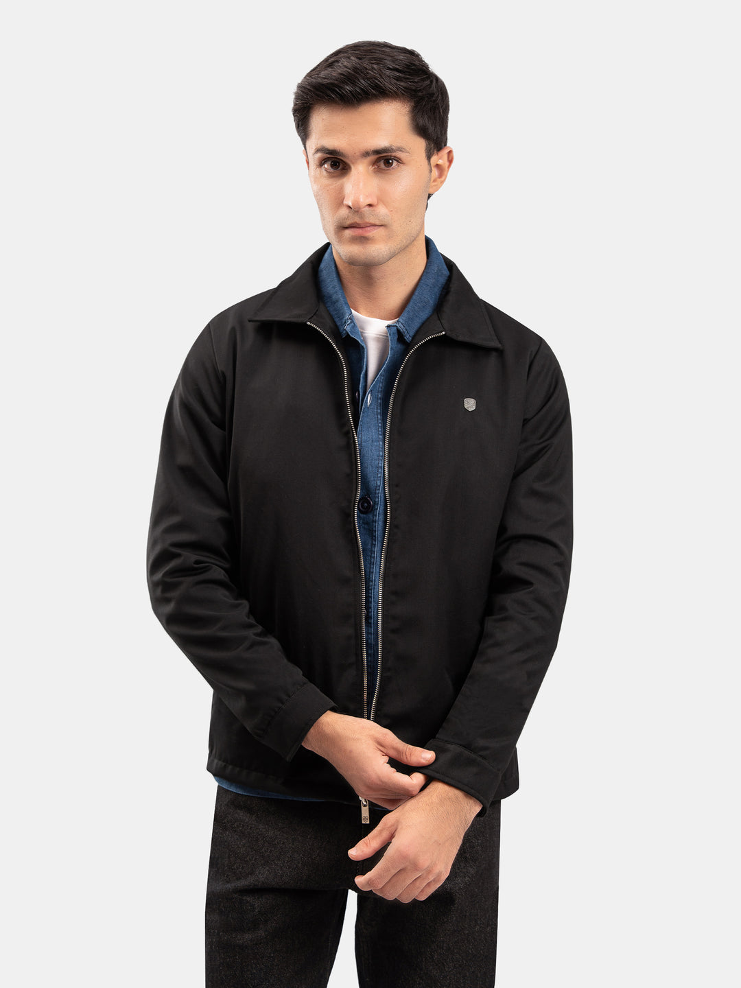 Black Casual Collar Everyday Jacket