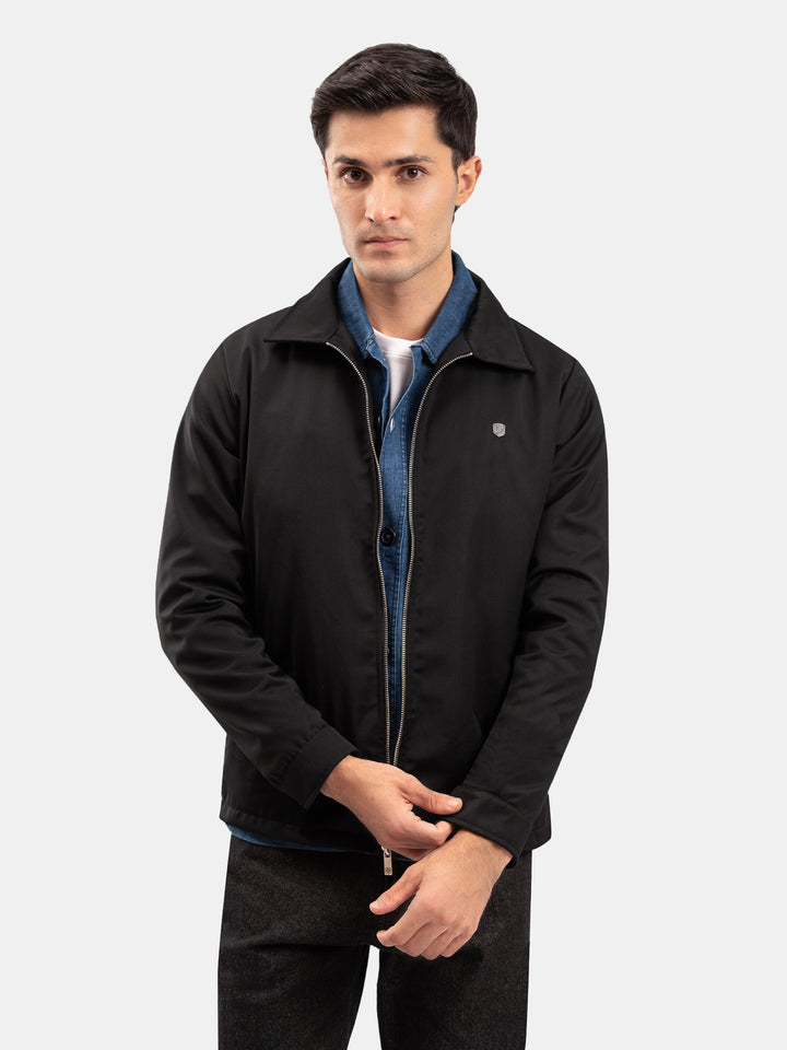 Black Casual Collar Everyday Jacket