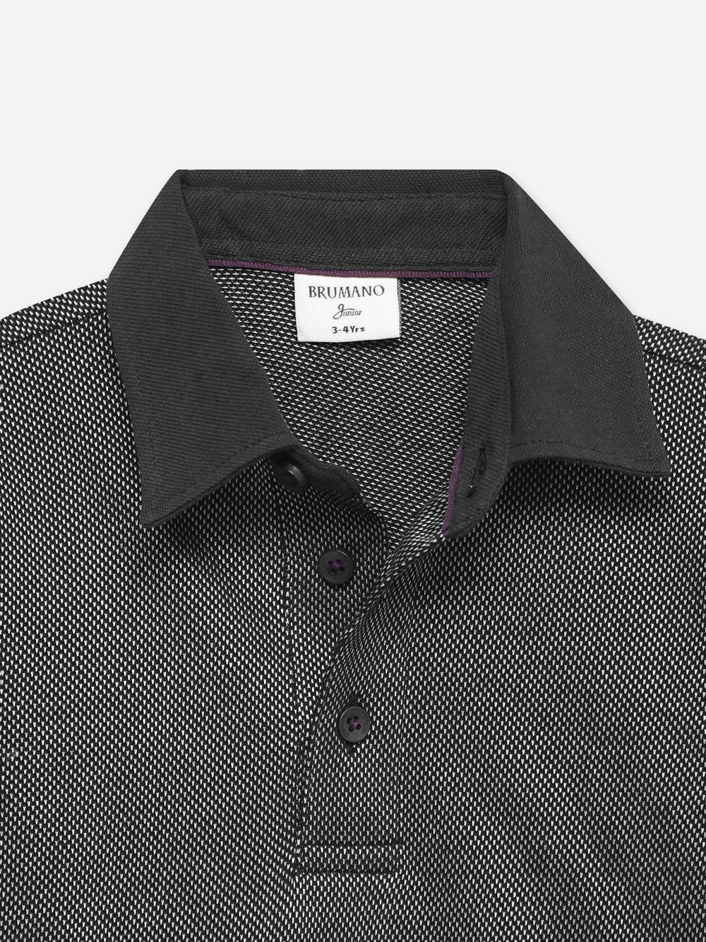 Black Dobby Casual Polo - Junior